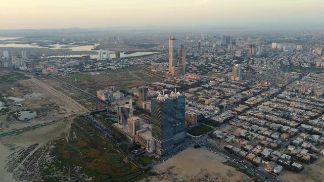 aerial view of karachi 