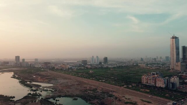 panorama of the city of karachi 