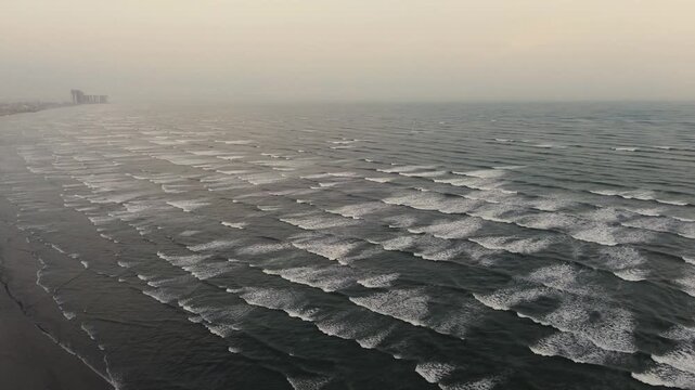 Wave formation sea view Karachi Pakistan 