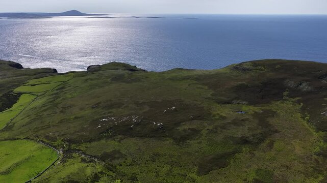 Aerial view of Horn Head in County Donegal, Ireland