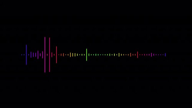 Glowing Audio Spectrum Loop for Music Video Overlay