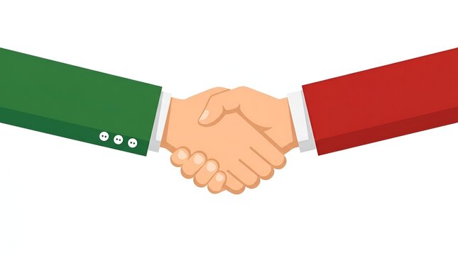 Professional Business Handshake Partnership Deal Isolated On White Background