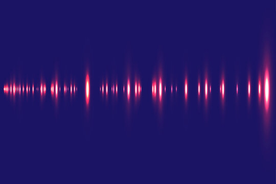 Abstract Blue Background With Glowing Pink Streaks
