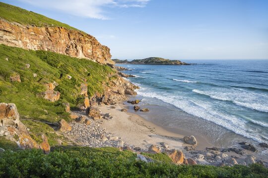 Beach, coast and sea at Robberg Nature Reserve, Plettenberg Bay, South Africa