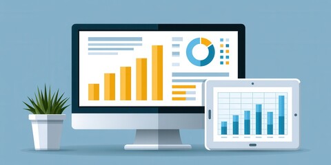 Obraz premium digital powers ecommerce business conversion dashboard delivery and mobile for strategy dashboards and efficiency