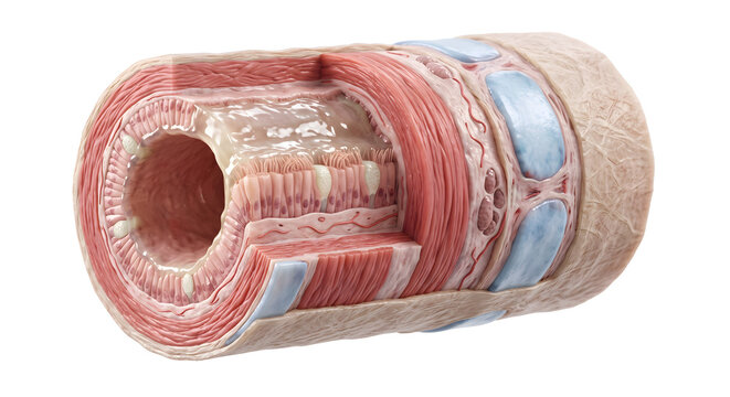 Ultra-High-Quality Highlighting The Internal Anatomy Of The Bronchi With Detailed