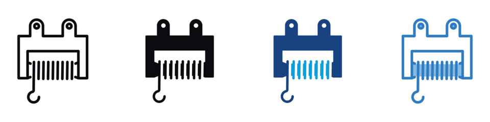 Hoist Icon Set Multiple Style Of © nurulsnd