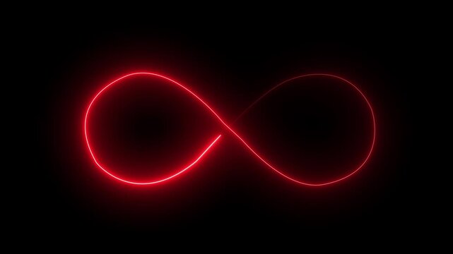  Infinity neon looping animated icon infinity neon icon 4k video animation.