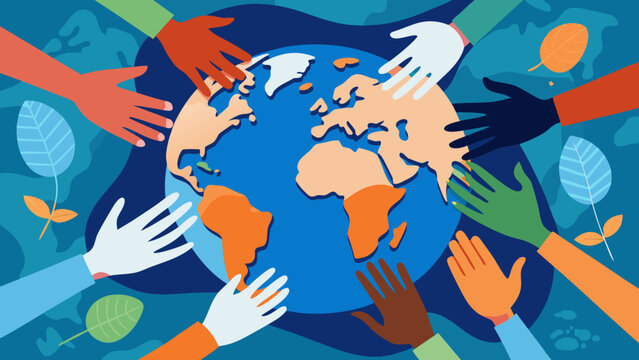 hands around the earth