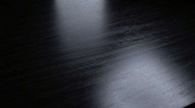 Ebony wood surface with jet-black tone and subtle charcoal grain lines