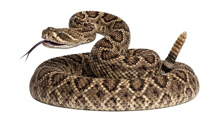 Obraz premium Coiled Rattlesnake Reptile Wildlife Photography