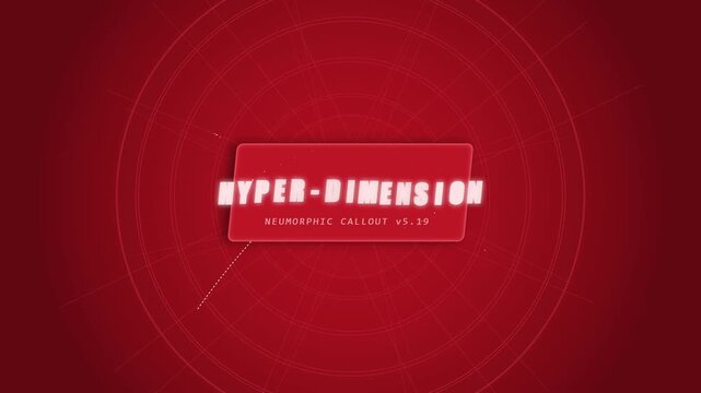 Red Neumorphic Callout Interface Appearing with Text Animation