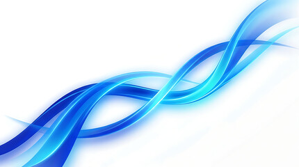 Fototapeta premium Abstract flowing blue light ribbons in motion. Dynamic glowing energy waves for futuristic digital design.
