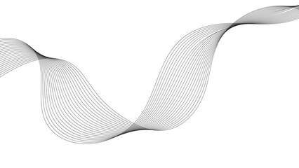 Fototapeta premium Elegant Gray Flow Lines Abstract Background with Soft Curves
