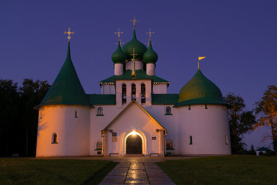 The Church of St. Sergius of Radonezh on Kulikovo Field on a July night. Tula Oblast, Russia