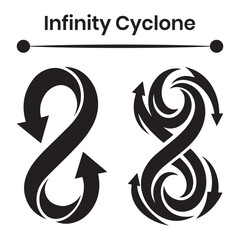 Fototapeta premium Infinity Cyclone – Premium Abstract Infinity Rotation Vector Icon