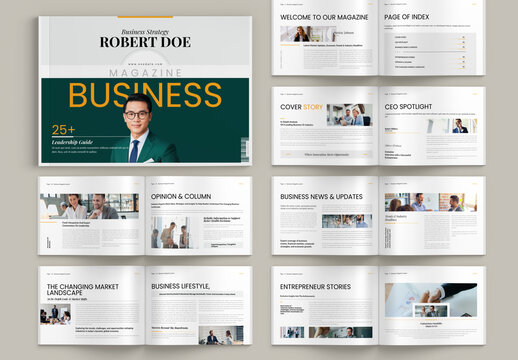 Business Magazine Landscape Template