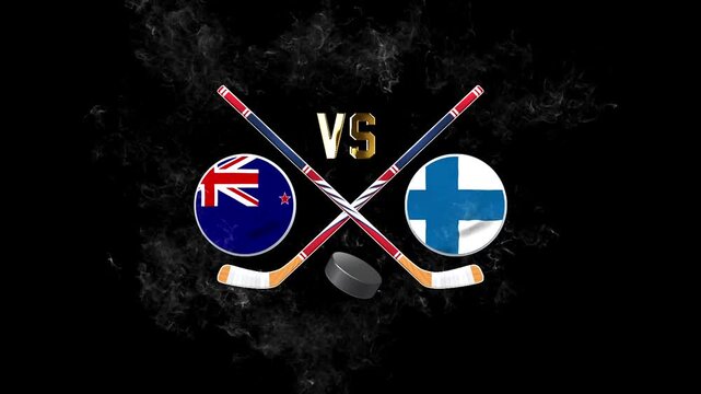Australia vs Finland Ice Hockey Match Sports Background