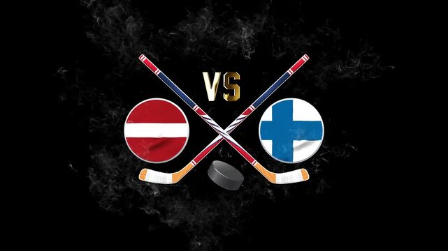 Latvia Finland Hockey Competition Graphic Design