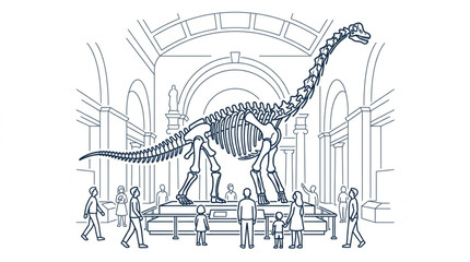 Diplodocus Skeleton Display in Museum Hall. © apih