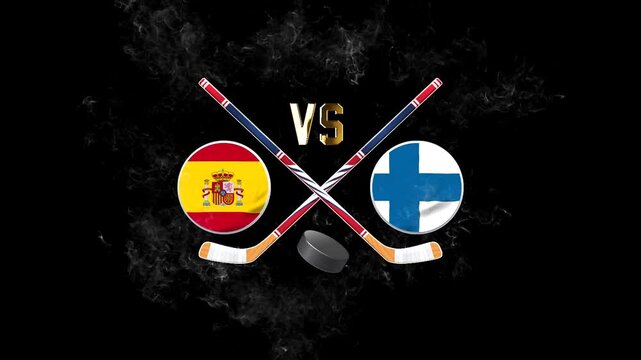 Spain Finland Hockey Competition Graphic Design