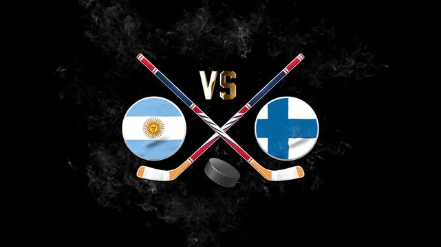 Argentina vs Finland International Hockey Championship Illustration