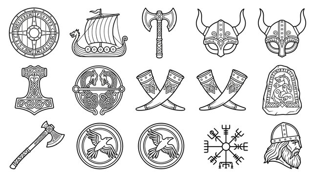 Viking Symbols and Icons Collection