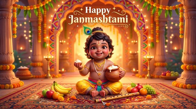 Krishna janmastami background