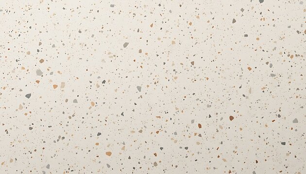 Minimal Cream Terrazzo Texture with Neutral Stone Chips and Copy Space
