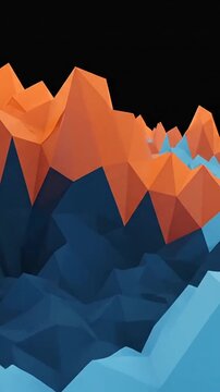Abstract low poly mountain landscape background illustration