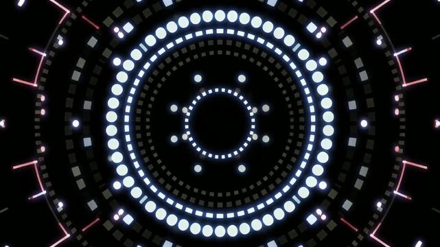 青白い光が並ぶ近未来のデジタル計器