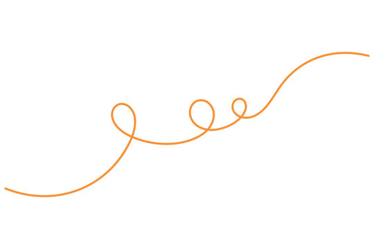 Abstract continuous one line art horizontal wavy looping stroke featuring a smooth flowing black line with repeating loops across the composition. 