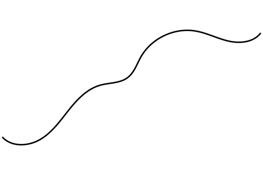Abstract wave one line art created with a single flowing black line forming graceful looping curves in a modern minimalist composition. Editable vector illustration.