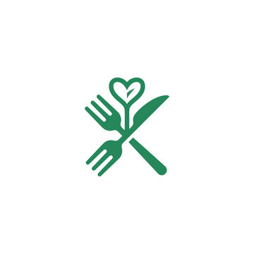 Modern minimalist food logo icon for restaurant and culinary branding vector design