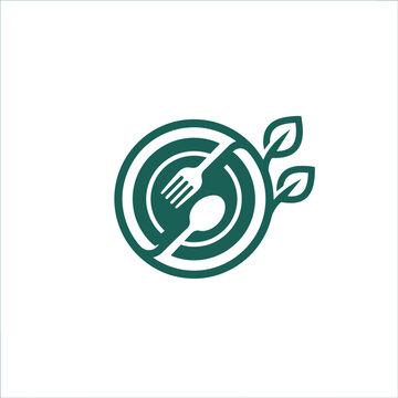 Modern minimalist food logo vector design for restaurant and cafe branding