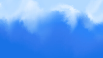Clouds drift across a vibrant azure sky creating a serene atmosphere. © Vectors