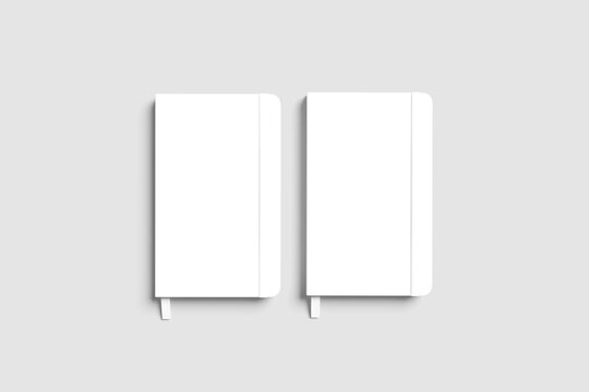 Blank A5 Notebook Mockup - 3D Illustration