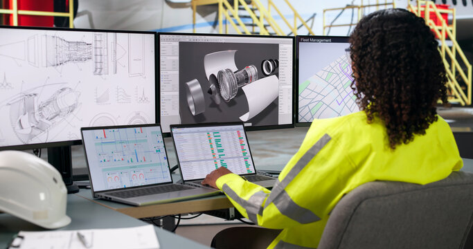 Woman Designer Uses 3D CAD Software