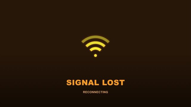 Wifi Signal Fading Out Losing Connection Weak Internet Signal Animation Motion Graphic