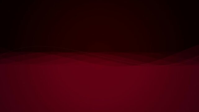 Abstract dark red background with smooth flowing wave motion animation