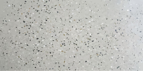 Naklejka premium Light grey terrazzo texture with speckled stone fragments terrazzo concrete flooring speckled aggregate material background interior architectural construction composite finishing