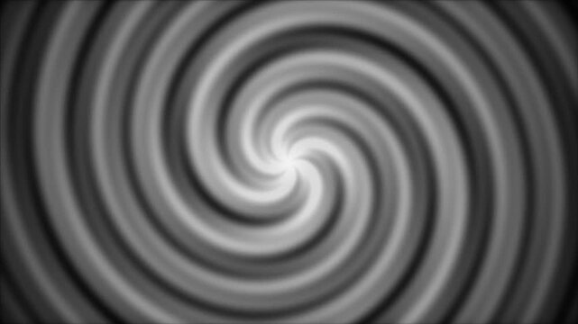 Hypnotic Spiral Optical Illusion Motion Graphic Background Animation - Black and White Rotating Swirl Vortex Loop for Hypnosis, Trippy Visuals, Abstract VJ Effects, and Mind Control Concept