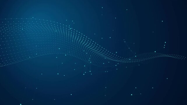 Abstract Quantum Constellation Wave Grid Seamless Loop with