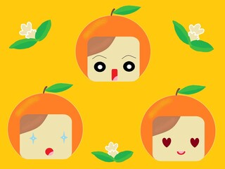 My feeling of orange fruits