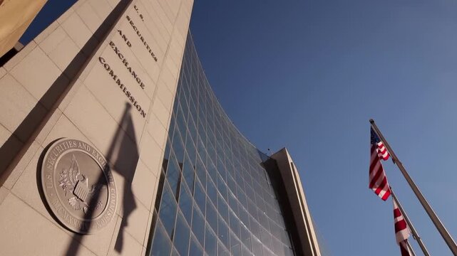 United States Securities and Exchange Commission SEC Headquarters Building Exterior in Washington DC