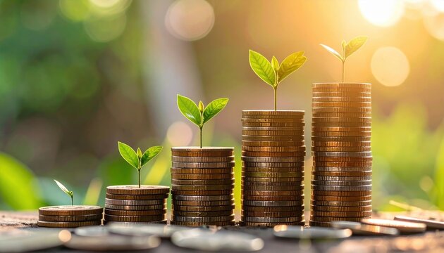 wealth building with stacked coins