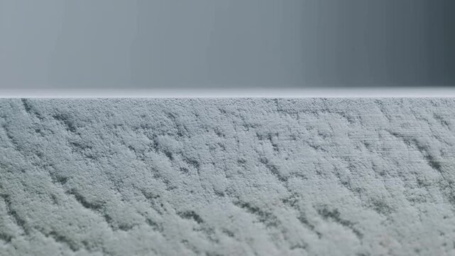 Slow dolly in close up of metal panel transitioning from brushed finish to corroded textured surface in industrial workshop setting
