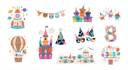 Fototapeta premium happy birthday party