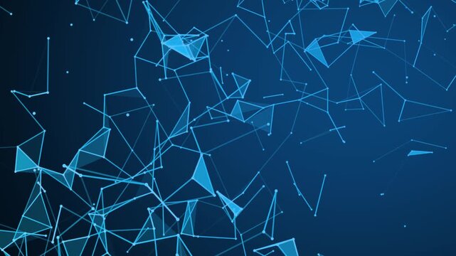 Abstract digital technology plexus background with connecting lines and dots for futuristic data science concepts