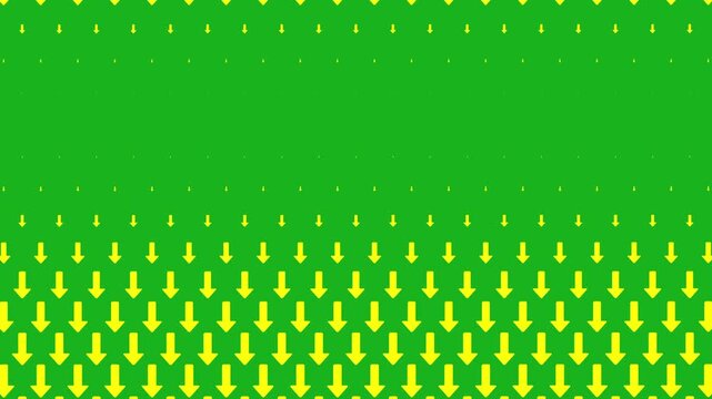 Green Background with Repeating Downward Arrow Icons Animated Loop